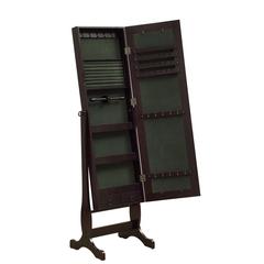 Belzar Jewelry Cheval Mirror with Drawers Cappuccino