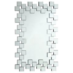 Pamela 32 x 47 Inch Rectangular Frameless Wall Mirror Silver