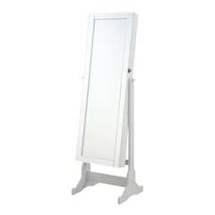 Yvonne Cheval Mirror with Jewelry Storage Dove Grey