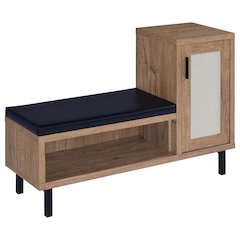 Teller 1-door Entryway Shoe Storage Cabinet Natural Oak