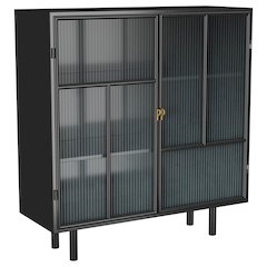 Dalia 2-door Accent Storage Cabinet with Shelving Black