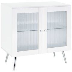 Nieta 2-door Engineered Wood Accent Cabinet White High Gloss