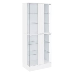 Cabra 4-door LED Curio Display Cabinet White High Gloss