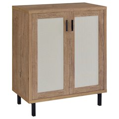 Teller 11-shelf Engineered Wood Shoe Cabinet Natural Oak