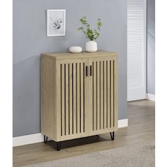 Brixton 2-door Entryway Shoe Storage Cabinets White Oak