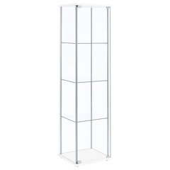 Bellatrix 4-shelf Clear Glass Curio Cabinet White