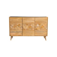 Alyssum 3-door Mango Wood Accent Cabinet Natural