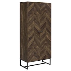 Carolyn 2-door Engineered Wood Accent Cabinet Rustic Oak