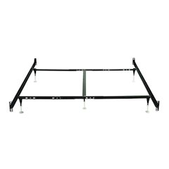 Metal Bed Frame with Headboard and Footboard, Adjustable Queen King, Black