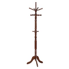 Classic Wooden Coat Rack Stand – Freestanding Coat Tree with Hooks