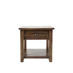 Artisan's Craft Rustic Farmhouse Distressed Solid Wood End Table