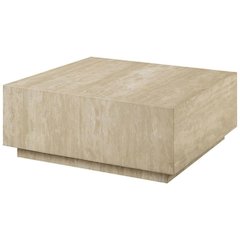Beige Travertine Coffee Table with Durable Stone Surface and Stylish Design