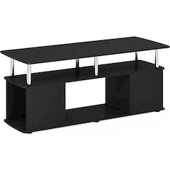 JAYA Utility Design Coffee Table, Americano, Stainless Steel Tubes