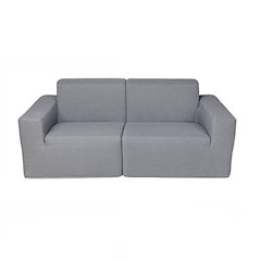 2 Place Seating  Gray Compressed Foam Sectional Sofa