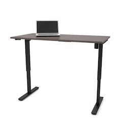 30" x 60" Electric Height adjustable table in Bark Gray