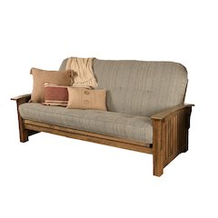 Washington Frame-Rustic Walnut Finish-Taxi Seaport Mattress