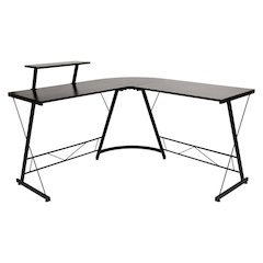 L-Shaped Desk 71.5" Computer Corner Desk, Home Office Corner Desk, Gaming Desk, Space Saving, Easy to Assemble, Black/Black