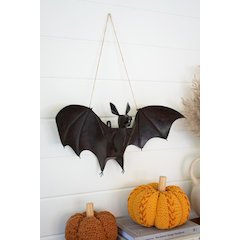 Painted Metal Bat Door Halloween Door Hanger