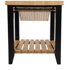 Color Story Black Butcher Block Kitchen Island