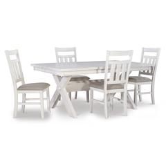 Turino Distressed White 5PC Dining Set