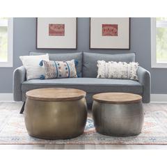 Royce Small Silver Drum With  Storage
