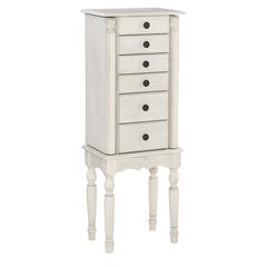 Imogen Jewelry Armoire  Off White