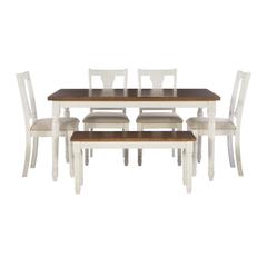 Willow 6 PC Brown Dining Set