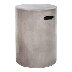 Gray Concrete Side Table – Outdoor Accent Table and Indoor Small Accent Piece
