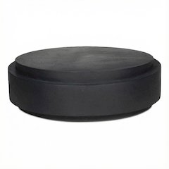 Black Concrete Coffee Table with Stone Surface and Contemporary Design