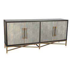 Gray Sideboard Cabinet with Brass Detailing Unique Credenza