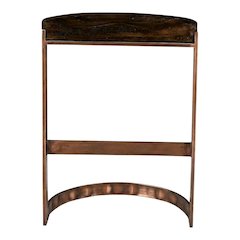 Industrial Counter Stool with Footrest, Backless Bar Stool for Kitchen,Brown