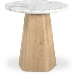 Evelyn Accent Table Ashen Gray Matrix Marble