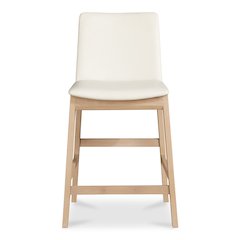 Deco Oak Counter Stool White PVC
