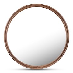 Alcott Large Round Mirror Walnut