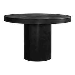 Cassius Round Outdoor Dining Table Black