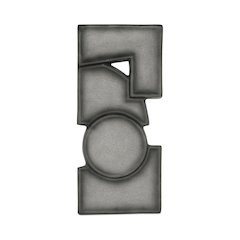 Teo Wall Sculpture Charcoal