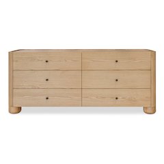 Gibson 6 Drawer Dresser Natural
