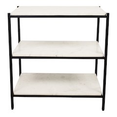 Trine Nightstand White Marble
