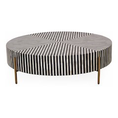 Chameau Coffee Table Belen Kox Top - Black &Amp; Whitelegs - Brass