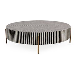 Chameau Large Coffee Table Black and White