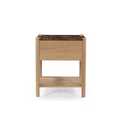 Elio Nightstand Dark Emperador Marble