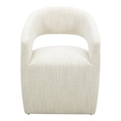 Barrow Rolling Dining Chair White Mist