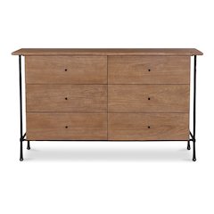 Rene 6 Drawer Dresser Brown
