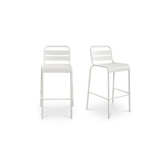 Kade Outdoor Bar Stool White Set of Two