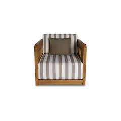 Adelaide Outdoor Accent Chair Brown Stripe