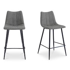 Alibi Counter Stool  Dark Grey-Set of Two