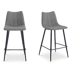 Alibi Bar Stool Dark Grey-Set of Two