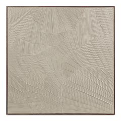 Flutter Framed Painting Cool Beige