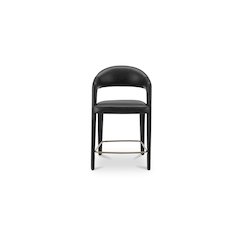 Martens Counter Stool Black Leather