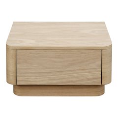 Round Off Small Nightstand Light Oak Brown